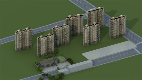 欧式住宅小区及售楼处3dmax 模型下载-光辉城市