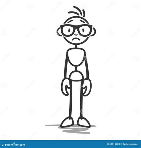 Stickman Sad Depressed Disappointed Stock Vector - Illustration of ...
