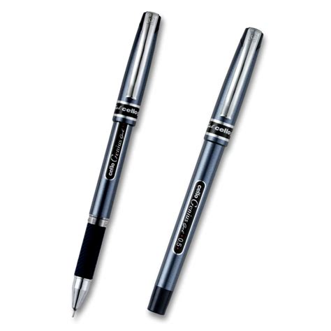 Cello Premium Medium Point Pens with Comfort Grip Control (Genius Blue ...