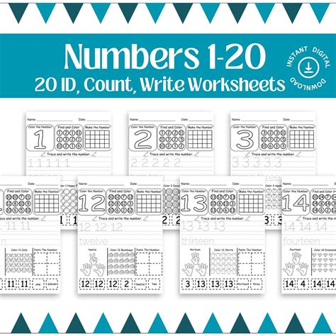 Image result for Learning Numbers Worksheets
