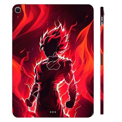 Apple iPad Air 11 M2 2024 Goku in Fiery Red Anime Tablet Skins