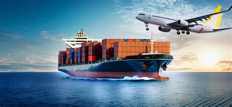 Transportation and logistics of container cargo ship on ocean and cargo ...