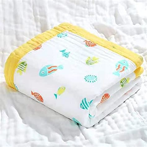 MosQuick® 100% Cotton Muslin Blanket 6 Layer Super Soft Blanket for ...
