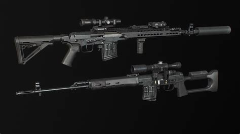 3D model SVD Dragunov Tiger Sniper Rifle with Tactical Kits VR / AR ...