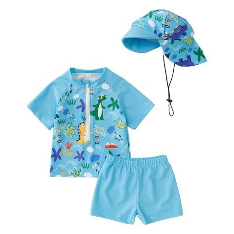 Curenmufel Short Sleeve Rash Guard Swimsuit for Baby Boys Swimwear Baby ...