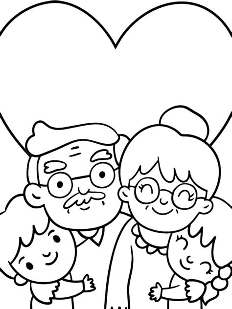 Dibujos para colorear de abuelos: atesora momentos con tus seres ...