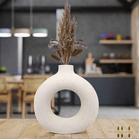 INDULGE HOMES - White Vase/Flower Vase/Pampas Grass Vase/Ceramic Vase ...