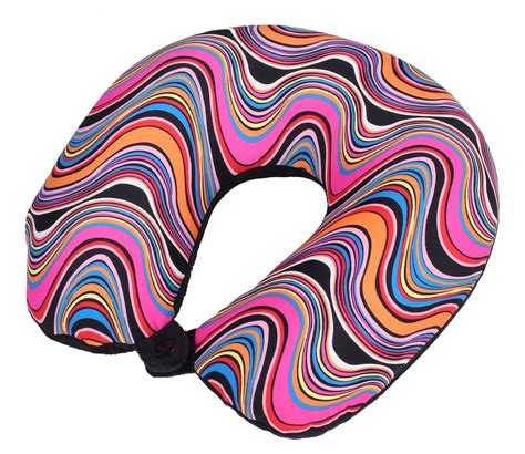 METRON Rainbow Print Dual Comfort Micro Beads U Shaped Travel Airplane ...
