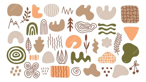 Premium Vector | Natural organic shapes set