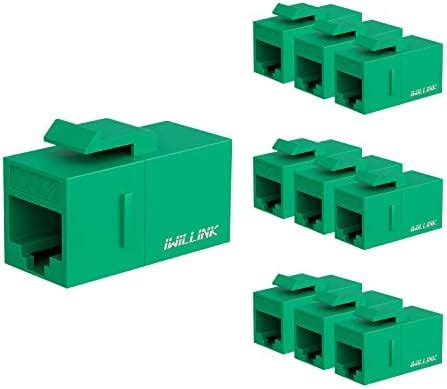 iwillink 10-Pack Female to Female Cat6 Keystone Jack, UTP Coupler ...