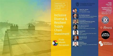 Embassy of Colombia - Pride Month Reception, 1520 20th St NW ...