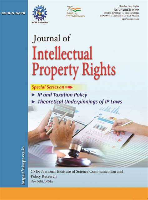 Journal of Intellectual Property Rights (JIPR)