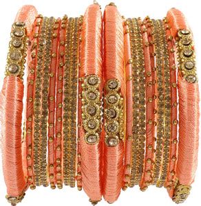Zulka Get Your Traditions Fabric Bangle Set Price in India - Buy Zulka ...