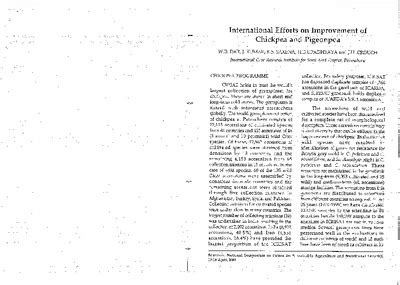 International Efforts on Improvement of Chickpea and Pigeonpea - OAR ...