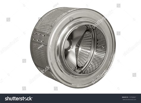 Stainless Steel Drum Washing Machine Close-up Stock Photo 113760661 ...