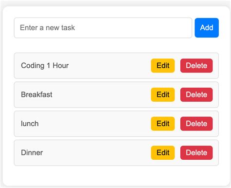 To Do App for a Beginner in JavaScript 的图像结果