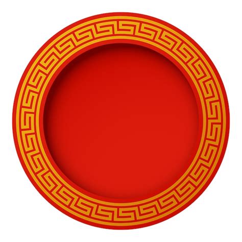 Chinese circle pattern 3d illustration of chinese new year circle ...