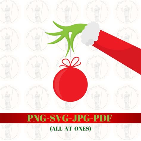 Buy Grinch Hand SVG, Grinch PNG File, Layered Hand SVG, Grinchmas ...