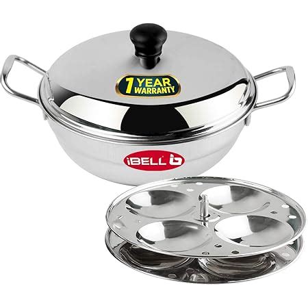 AARVIB Stainless Steel Induction Base 4 Tier Idli Maker Idli Stand Idli ...
