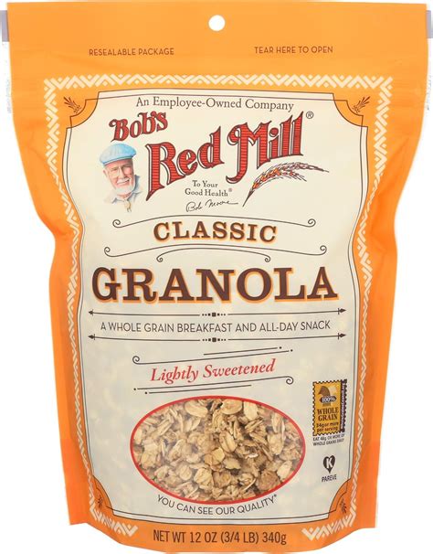 Amazon.com: Bob's Red Mill Original Whole Grain No Fat Granola, 12 ...