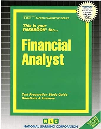 Financial Analyst: Passbooks Study Guide : Corporation, National ...