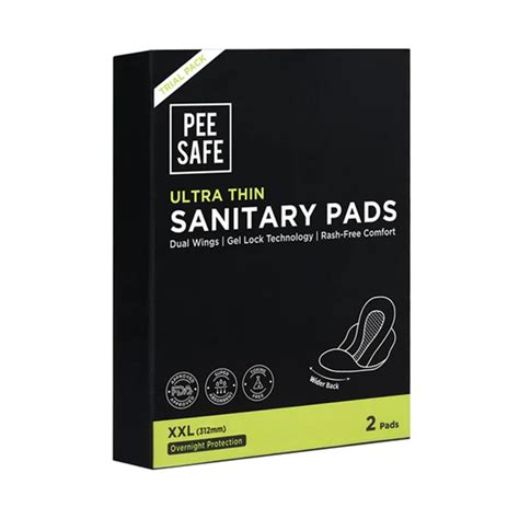Buy PEESAFE Ultra Thin Sanitary Pads For Women | XXL | 2 Pads For Rash ...
