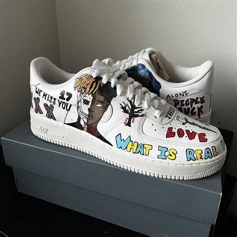 Custom XXXTENTACION Nike Air Force One’s. One of... - Depop