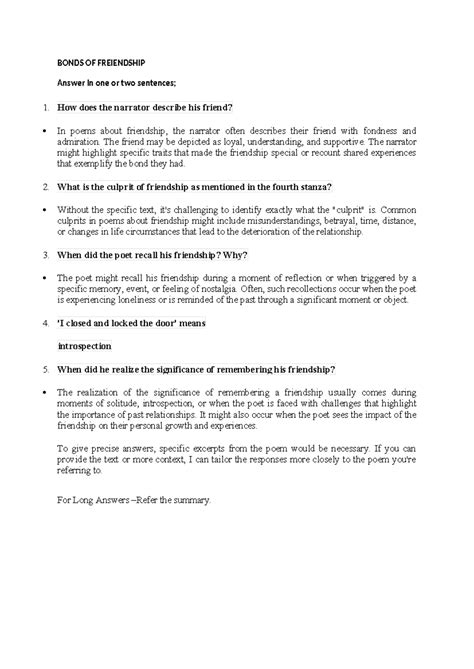 English 2nd Sem BCA Bangalore 2023-2024 Exam study materials - BONDS OF ...