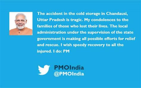 PM condoles loss of lives due to an accident in cold storage in ...