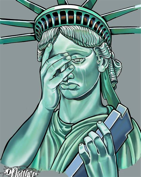 Statue Of Liberty Crying Drawing at PaintingValley.com | Explore ...