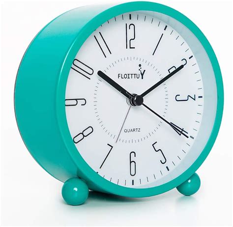 Buy FLOITTUY Super Silent Metal Alarm Clock,Beep Wake Round Alarm Clock ...