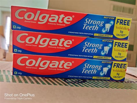 Buy Colgate Toothpaste Dental Cream Strong Teeth (100Gm) - Pack of 3 ...
