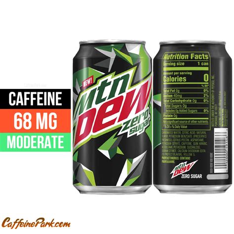 Mountain Dew Zero Sugar Caffeine Content: How Much is in?