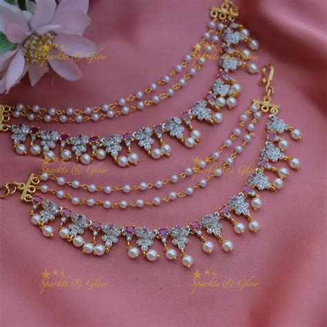 Elephant Floral AD Earchain in Ruby Design – Sparkle and Glow