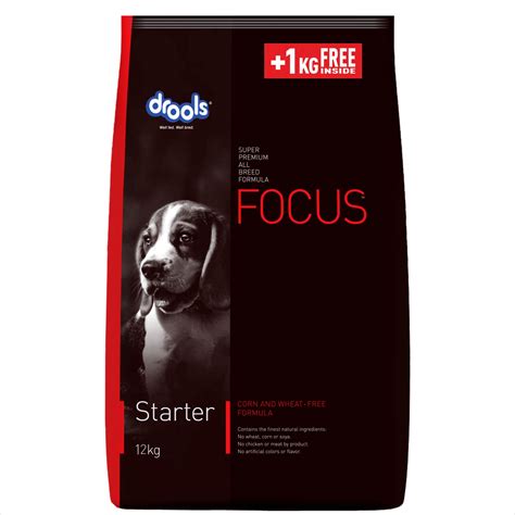 Drools Focus Super Premium Starter Dry Dog Food 12 kg (+1kg Extra Free ...