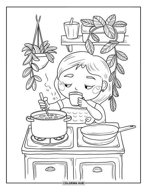 Image result for Cooking Coloring Pages