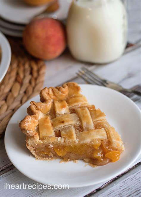 Easy Peach Pie Recipe - I Heart Recipes