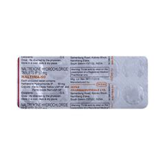 Naltima 50 Mg Tablet 10 - Uses, Side Effects, Dosage, Price | Truemeds