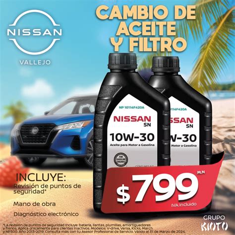 Nissan Vallejo promociones de servicio y partes
