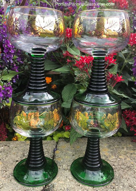 Discover Roemer Glass- Green Stemmed German Wine Glasses