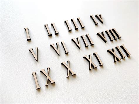 Roman Clock Numbers Latin Numbers in Bulk, DIY Tiny Miniature Wood ...