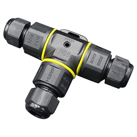 XYT21 IP68 Waterproof 3 Cores T-type Cable Connector Outdoor Wire Ligh ...