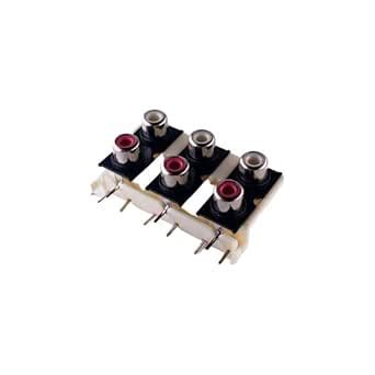 6 WAY RCA female connector PCB mounting MX194, MX 194 (PACK OF 1 ...