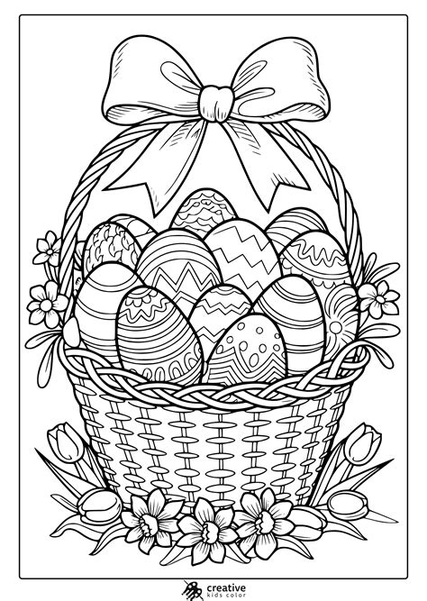 Easter Day Coloring Page For Kids Printable | Adult Coloring Pages ...