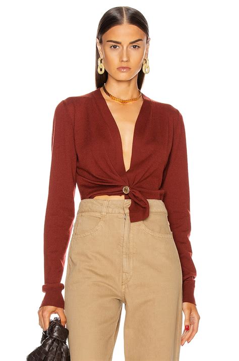 Bottega Veneta Cashmere Twist Sweater in Rust | FWRD