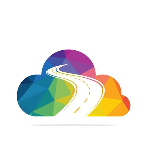 Cloud road logo vector element | Premium Vector
