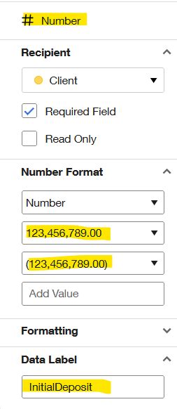 Image result for DocuSign Add a Number Field