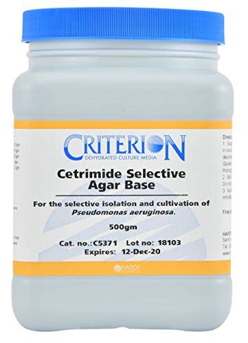 Buy Cetrimide Selective Agar, CRITERION Dehydrated Culture Media, 500gm ...