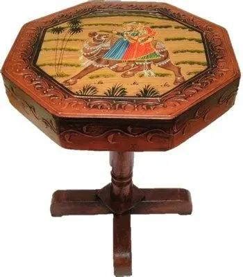 JaipurCrafts Royal Rajsthani Heritage Theme Wooden Cafeteria Stool (14 ...