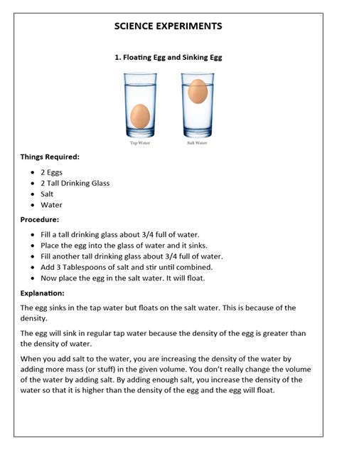 Science Experiments | PDF